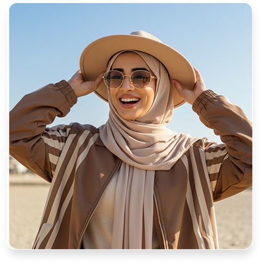 A woman with glasses and a hat